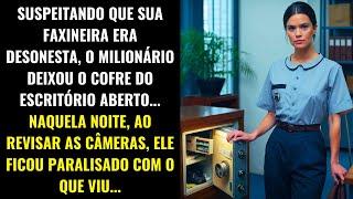 O MILIONÁRIO DESCONFIA DA EMPREGADA E DEIXA O COFRE ABERTO… O QUE ELE VIU O DEIXOU PARALISADO...