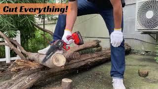 Taranzy Mini Chainsaw 6 Inch Cordless - Cuts Everything