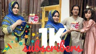 CONGRATS @R-4-Raza FOR 1k SUBSCRIBERS || CELEBRATION  || FAMILY VLOG️
