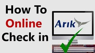 Arik Air online check in || how to check in arik air || arik air check in process ||