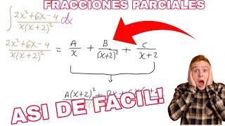 Fracciones parciales Integrales