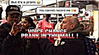 Scaring people in public with voice box prank (He tried to fight me ) watch until the end ‼️‼️‼️