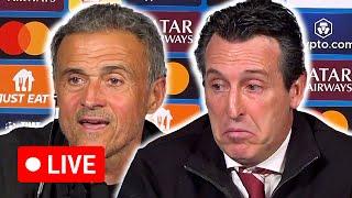  LIVE | Unai Emery and Luis Enrique post-match press conference | PSG 3-1 Aston Villa