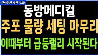 동방메디컬 주포 물량 세팅 마무리 이때부터 급등랠리 시작된다 목표가분석 실시간 대응전략
