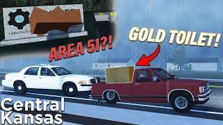 I BOUGHT A GOLDEN TOILET... AND SAW AREA 51?! || ROBLOX - Central Kansas Roleplay