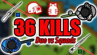 36 KILLS IN DUO vs SQUADS + 37 KILLS in TRIO | Surviv.io