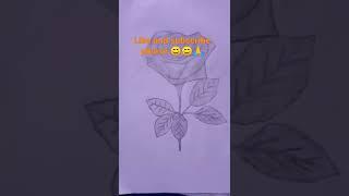 A Rose pencil shading drawing||creativity with Sandhya|#shorts