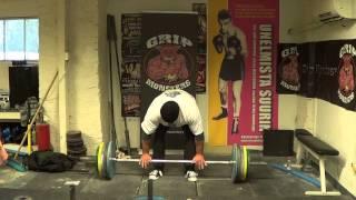 GripMonsters Challenges 210kg DO Thumbless Deadlift