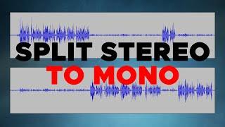 Split Stereo to 2 Mono Files in Audacity or Adobe Audition