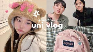 UNI VLOG️: Studying on campus, phone unboxing, football game etc