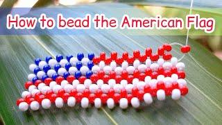 How to make a bracelet with beads Simple & Easy Tutorial of the United States of America flag