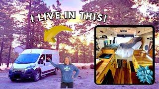 MY NEW RIG! The Most Comfortable FULL-TIME CAMPERVAN You've EVER Seen. My VANLIFE Tiny Home on wheel