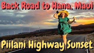 Piilani Highway Sunset, Back Road to Hana - Driving the Southernmost Highway of Maui, Hawaii