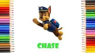 How to draw Chase from Paw Patrol. Easy step by step tutorial