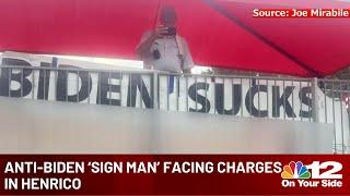 Anti-Biden sign man facing charges in Henrico