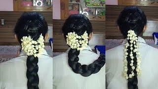 hairstyle with jasmine flower part-1|| braid with jasmine flower@satbirskitchenandvlogs7569