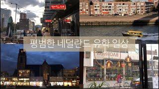 vlog #25 | 장보고 자전거 타는 네덜란드 유학 일상 | 헬스장, 버블티 카페 | 생활 용품 사오기 (실패ㅋ)