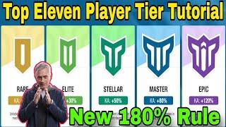 Player Tier Tutorial in Top Eleven 2024 | New 180% Rules Explained