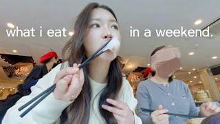 what i eat in a weekend ️ | back to NYC, cooking, coding & realistic