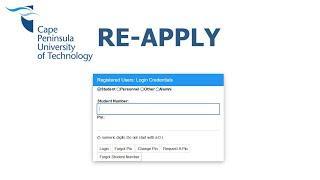 How to re-apply at CPUT | Upgrading or Returning applicant