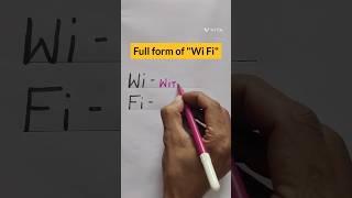 Full form of Wi Fi | Wi Fi ki full form | #shorts #fullform #wifi #gk #recourseeducation