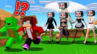 ALL TV WOMAN GIRLS FELL in LOVE with JJ and MIKEY in Minecraft - Maizen