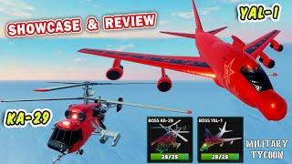 BOSS YAL-1, BOSS KA-29 Showcase & Review in Military Tycoon Roblox | Commander X Blueprints