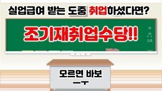 실업급여 중 취업하셨다면 조기재취업수당 꼭 신청하세요