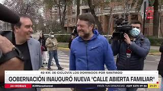 40 km. de ciclovía los domingos por Santiago: Gobernación inauguró nueva "Calle abierta familiar"