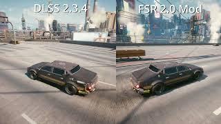 Cyberpunk 2077 DLSS vs. FSR2 Mod (extreme case)