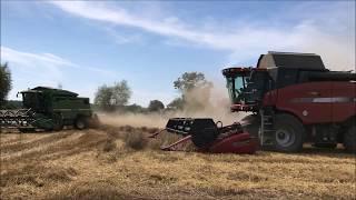 Żniwa 2017: John Deere 2264 & Case AFX 8010 Warlubie Wheat Harvest with GoPro 4 silver.