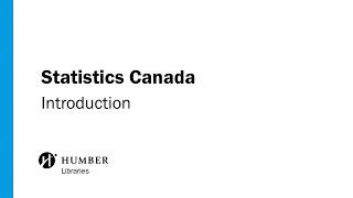 Introduction to Statistics Canada