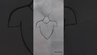 Girl sketch wearing short dress | Easy Drawing | Ruby Art World... #pencilsketch #sketch #short