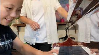 8yo Sarah Shu practices scales like a pro ft. Lawrence Ng