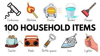 100 Household Items | English Vocabulary with Picture | Learn English Vocabulary