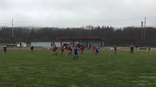 Powell River Villa red versus Mid Isle Mariners at Timberlane Park on February 15, 2020.