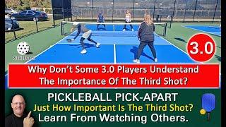 Pickleball! Are You Making The Same Mistakes These Players Are Making With Their Third Shots?