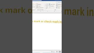 Insert a check mark or tick mark in Word #windows #msword