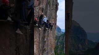 Via Ferrata in , Yandang Mountain, Zhejiang Province #amazingchina #travel #china #chinatravel