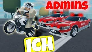 MOTORRAD FLIEHT VOR ADMIN-AUTOS in NOTRUF HAMBURG | ROBLOX Deutsch