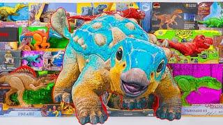 Unboxing Review Jurassic World Toys ASMR | HUGE Bumpy Mystery Box, T-REX, Irritator, Ankylosaurus