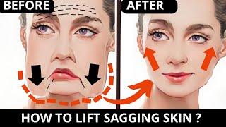 FACE EXERCISES FOR SAGGING SKIN, JAWLINE, SAGGY JOWLS | GET RID OF WRINKLES