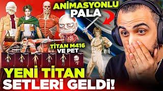 ŞEKİL DEĞİŞTİREN 5'Lİ TİTAN SETLER GELDİ  ANİMASYONLU PALA, TİTAN M416 VE PET EFSANE | PUBG MOBILE