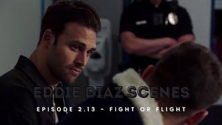 Eddie arrives at the hospital and comforts Buck after Maddie's kidnapping - 2x13 | Fight or Flight