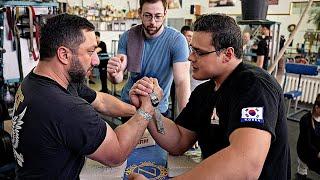 SCHOOLBOY VS 14X WORLD CHAMPION | ARM WRESTLING TRAINING 2024