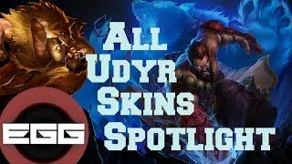 All Udyr Skins Spotlight - League of Legends Skin Review [HD]