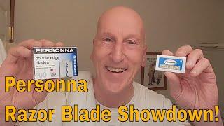 It's a Razor Blade Showdown with Personna Razor Blades.  The Comfort Coated Versus The Platinum