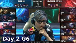 C9 vs HKA | Day 2 S9 LoL Worlds 2019 Group Stage | Cloud 9 vs HK Attitude