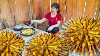 How to Make Fried Spring Rolls and Sell Them at the Market | My Bushcraft / Nhat