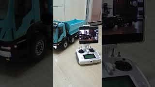 Transmitter stand. How to watch RC people's videos. IVECO truck 조종기 폰 거치대 알씨인의 휴대폰 거치대 Phone cradle.